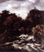 Jacob Isaacksz. van Ruisdael Norwegian Landscape with Waterfall painting